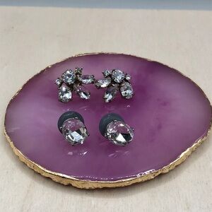 Curated bundle J.crew and Monet dazzling crystal earrings, formal, cocktail.